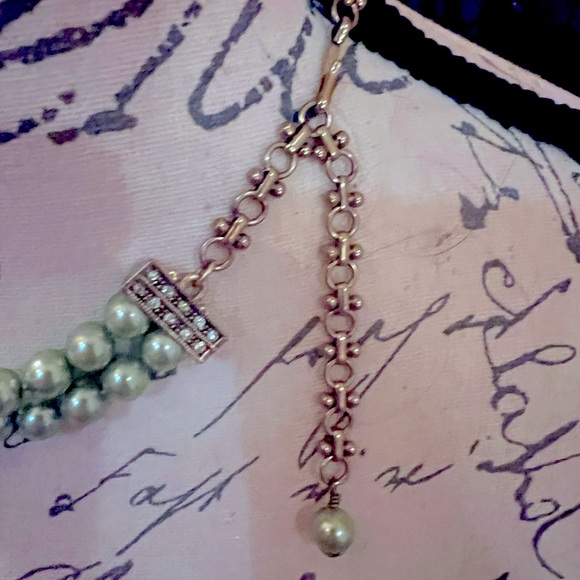 Heidi Daus Teal blue & light green Crystal necklace - Picture 3 of 5